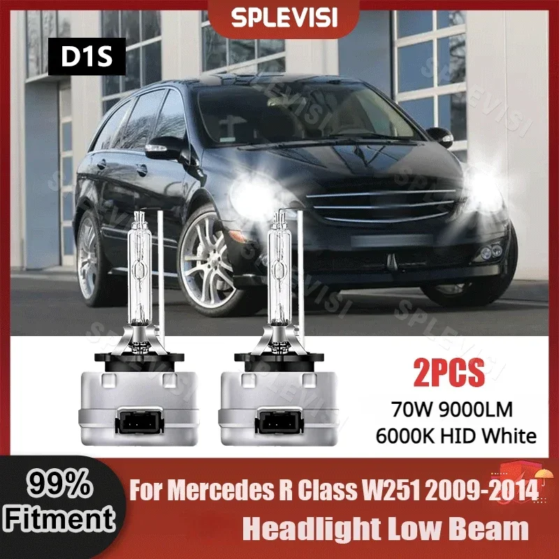 Plug And Play D1S Headlight Low Beam Xenon Light Bulbs 9000LM 70W For Mercedes R Class W251 2009 2010 2011 2012 2013 2014