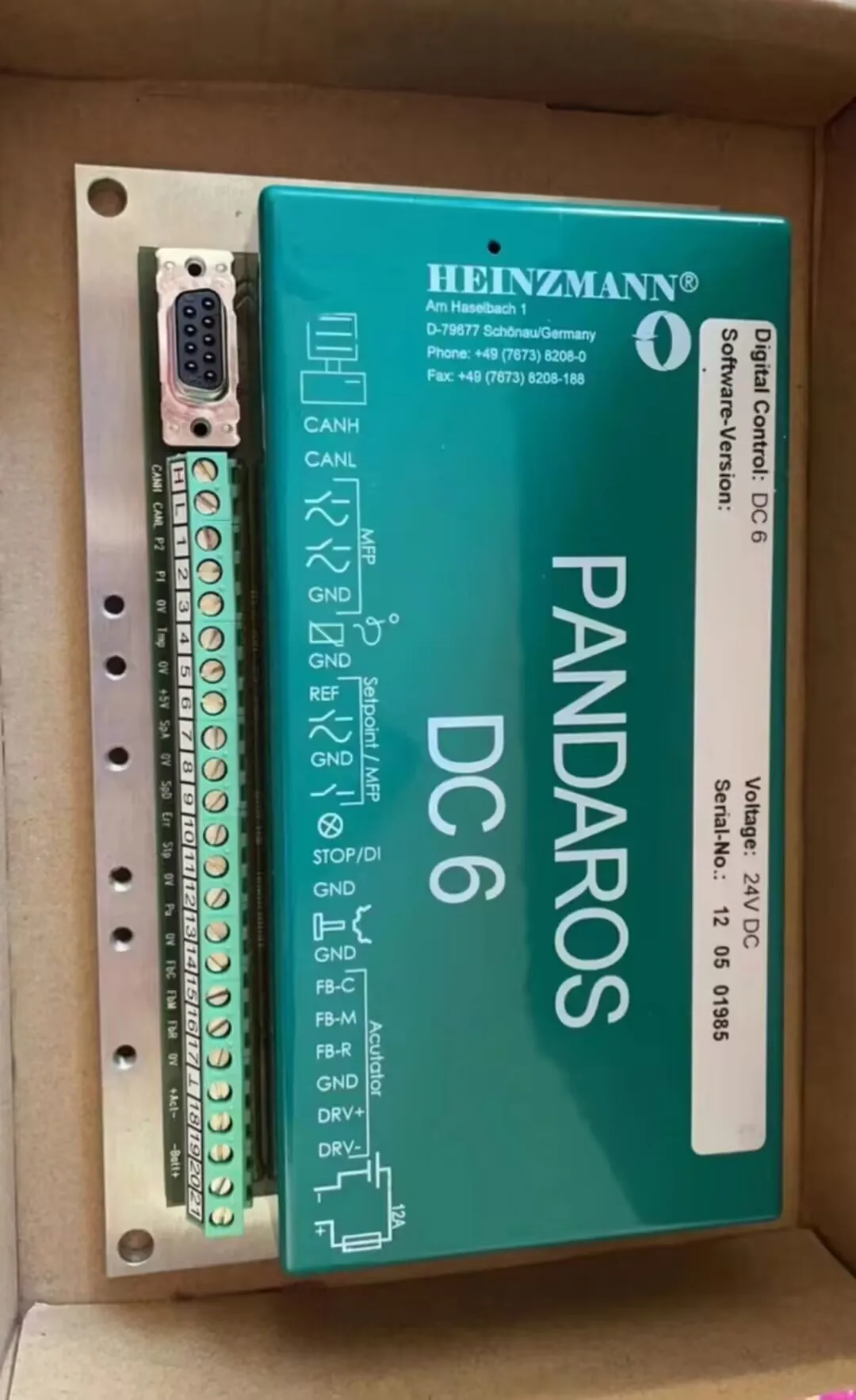 Heinzmann Pandaros DC6 Controller posizionatore digitale generatore modulo di controllo della velocità regolatore di velocità