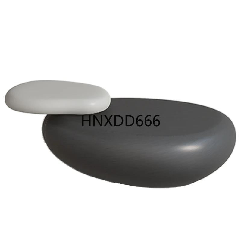 Small apartment living room movable multi-functional pebble coffee table