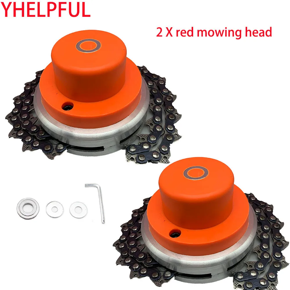 1pcs Chain Article Lawn Mower Mowing Head Wear-resistant Cordless Brush Cutter Weeding Working Head Chain Mowing Head