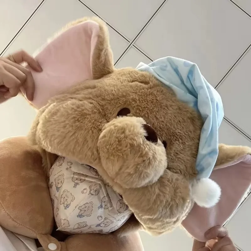 Almohada de Viaje con Capucha de Winnie the Pooh, Diseño de Dibujos Animados, con Diseño de Roo el Canguro, para Viajes en Avión, Oficina, Siesta, Regalo