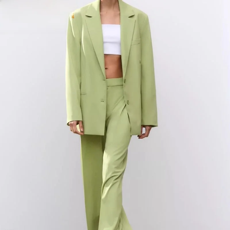 

Spring 2025 Women's Casual Pants Multiple Position Button Loose Suit Jaet New Arrival Comfortable Polyester Fiber Long Sve