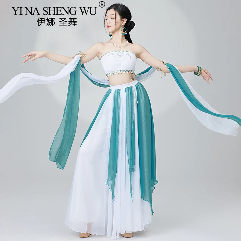 

Classical Dance Costumes Exotic Style Dunhuang Flying Apsaras Performance Clothes Oriental Indian Dancing Belly Dance Wear Set
