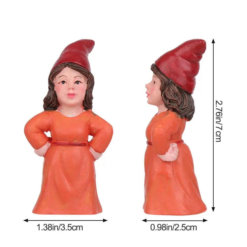 المناظر الطبيعية الصغيرة الزهرية الحلي الجنية حديقة الزينة ركوب خنزير جنوم أنثى عفريت تمثال مصغرة قزم تمثال #4