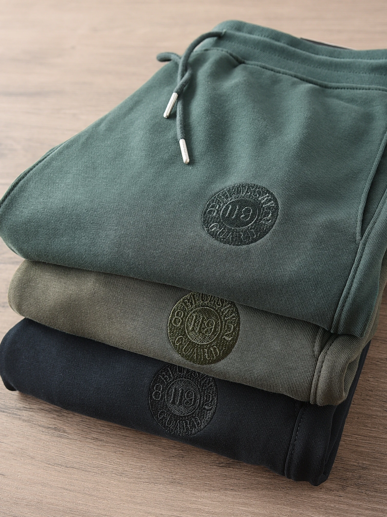 

Ele Embroidered Slim Fit Cotton Fce Men's Sweatpants Comfortable Breathable Casual Trousers for Youth Trendy Sle