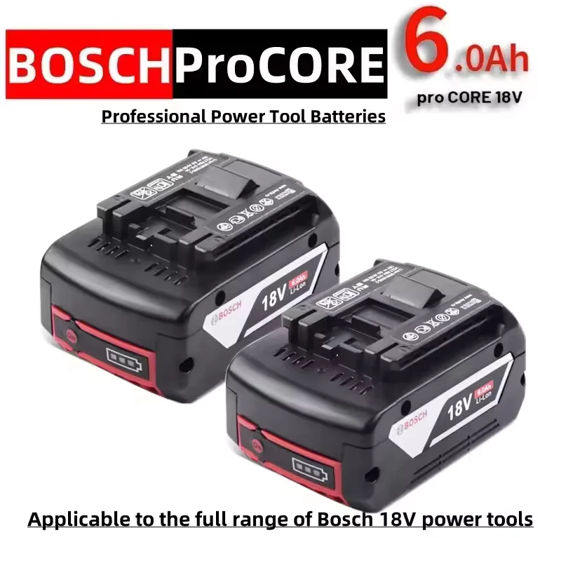 

New BOSCH 18V Battery Accessories Screwdriver Battery Suitable for BAT609 BAT609G BAT618 BAT618G BAT614 6000mAh + Charger