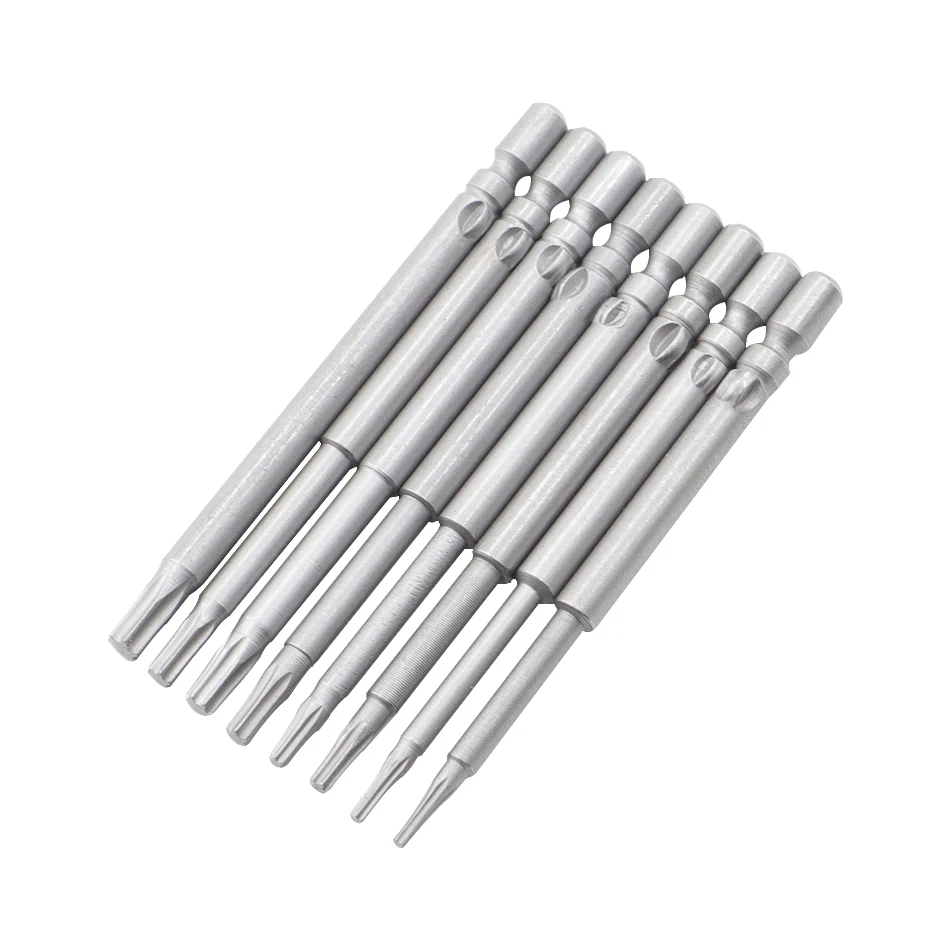 8pcs-11pcs 60mm/100mm long Torx screwdriver bit 800/801/802 electric screwdriver bit 4mm/5mm/6mm handle Screwdriver accessories