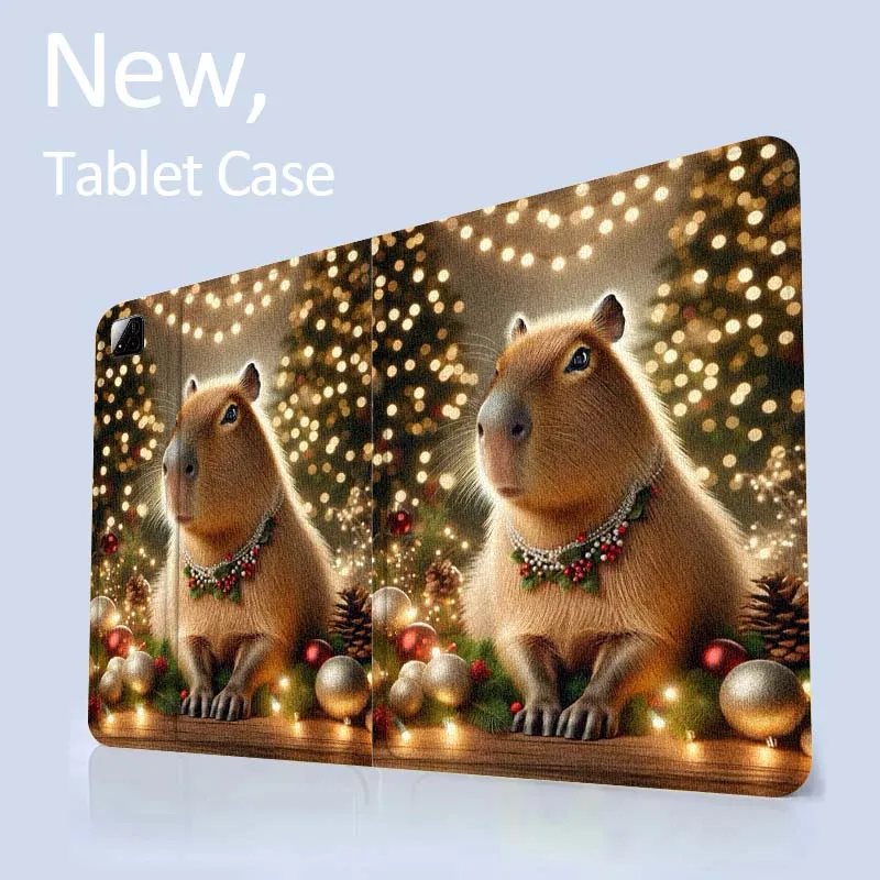 

Christmas Capybara Cartoon For Xiaomi Redmi Mi Pad 4 5 6 6s 7 7s SE Pro 2 11 Plus Max 12.4 11 11.2 12.5 8.7 inch Tablet Case