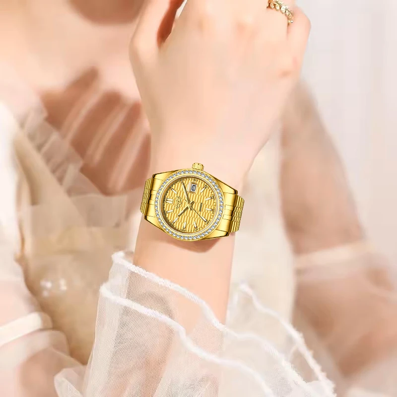 ساعة LIGE بتصميم إبداعي ملولب للنساء، ساعة يد نسائية عصرية مقاومة للماء، ساعات كوارتز فاخرة من أفضل العلامات التجارية للنساء