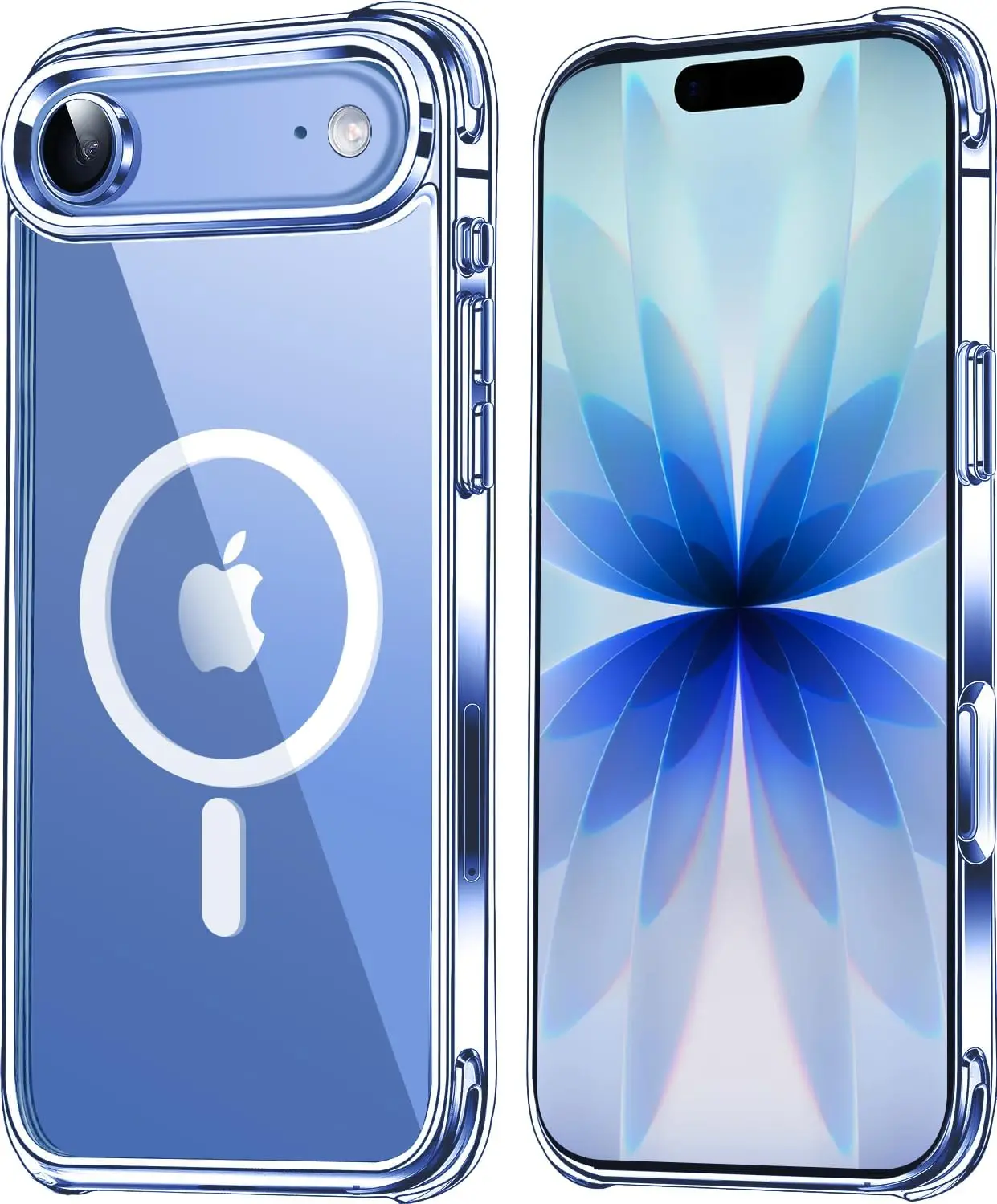 Transparant magnetisch hoesje voor iPhone 17 16 Pro Max 15 14 Plus Draadloos opladen Cover 13 12 Mini 17 Air Magsafe beschermhoes