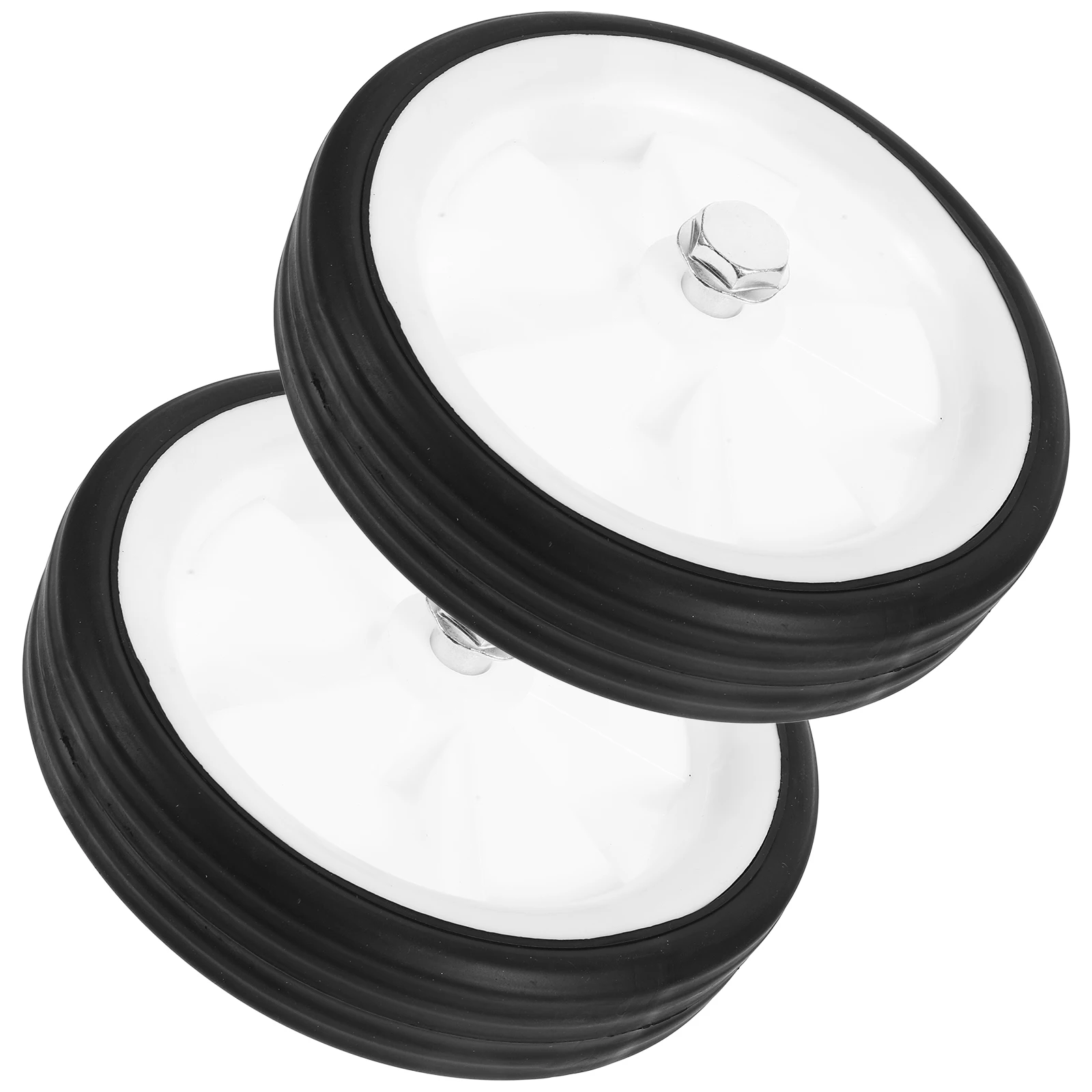 

2pcs Air Compressor Wheels 6 Inch Replacement Parts Caster Roller Efficient Mobility Black Easy Install Industrial Automotive