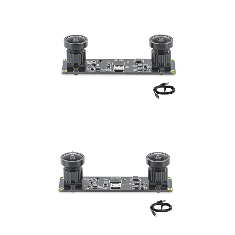 A45U 2X caméra USB stéréo 3D synchrone VR 3840X1080P 4MP 60Fps Mini Module de caméra double USB avec objectif grand Angle 130 degrés