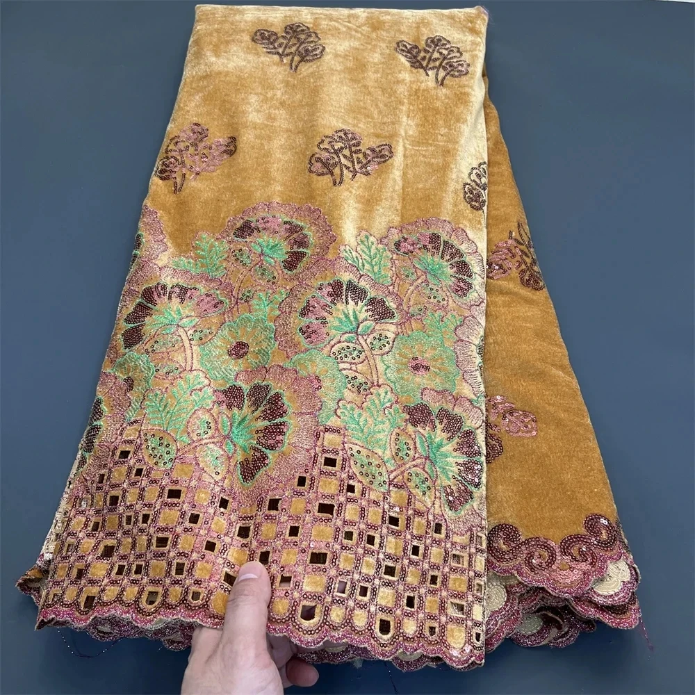 

Nigerian Fashion African Velvet Lace Fabric 2026 High Quality Women Party Sequin Embroidery Nigerian Lace Materials Material