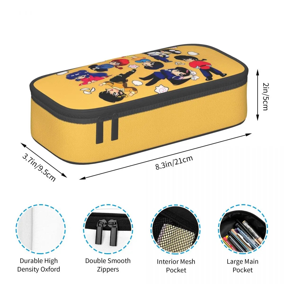 Ranma Saotome Pig Girls Pencil Cases Large Storage Pen Bags Pen Box Pencil Pouch For Boys Girls Students Stationery School