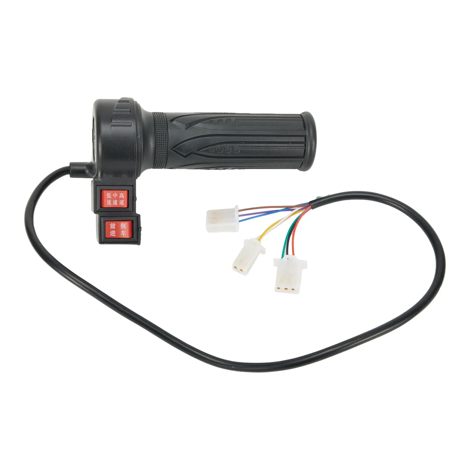 Electric Bicycle Twist-Throttle ABS Turn Handle Accelerator High/Medium/Low Speed/Forward/Reverse E-bike Accessories