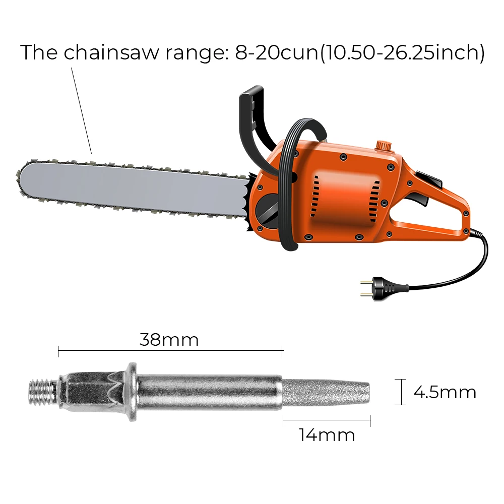 Sharpening Woodworking Chainsaw Sharpener Hand-operated Chain tooth Electric Saws Repair Tools With 3 Grinding Rod