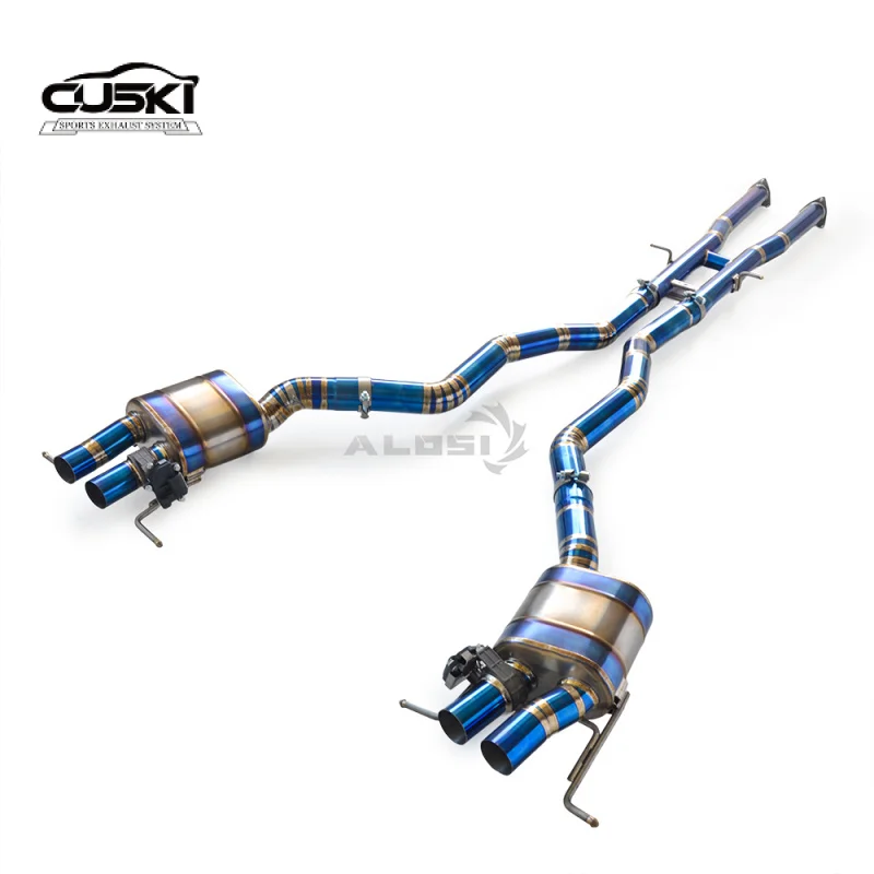 

Выхлопная труба высокого давления для Bentley Flying Spur 6.0T 2005-2013, клапан из титанового сплава, выхлопная труба с кошачьим задним выхлопом