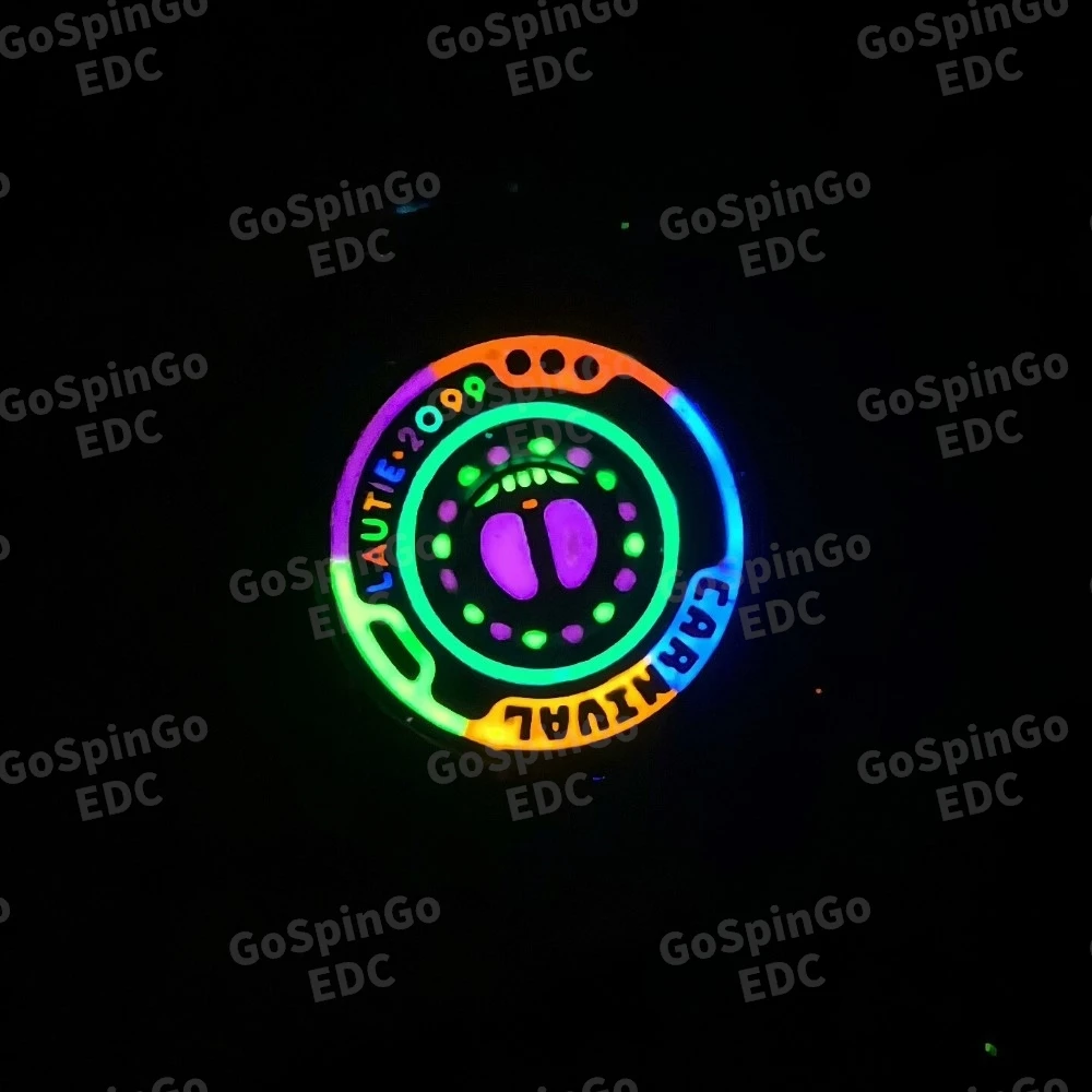 LAUTIE EDC Luminous Handmade Carving Carnival Fidget Spinner 2099 Series Titanium Fidget Toys For Adults Fidget Spinner