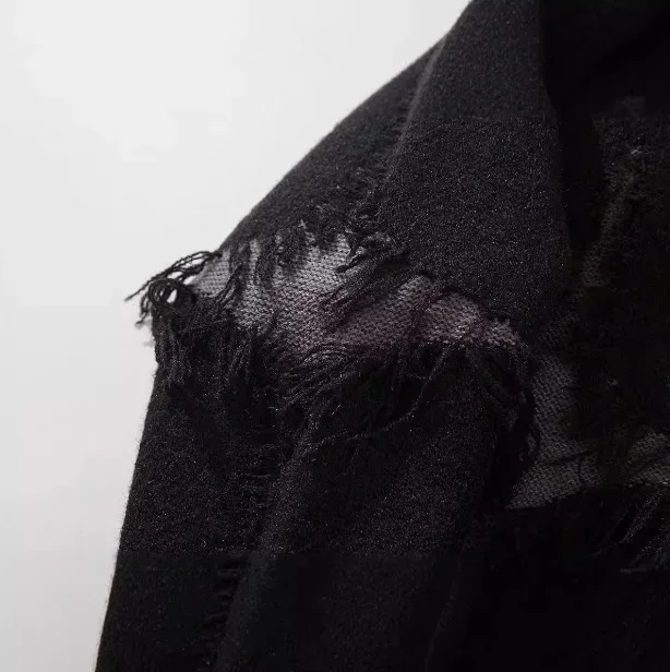 الخريف الشتاء شارع العليا الرجال سترة أوروبا والولايات المتحدة هوب الظلام الرياح سكين قطع حفرة جولة الرقبة سترة size2XL #4