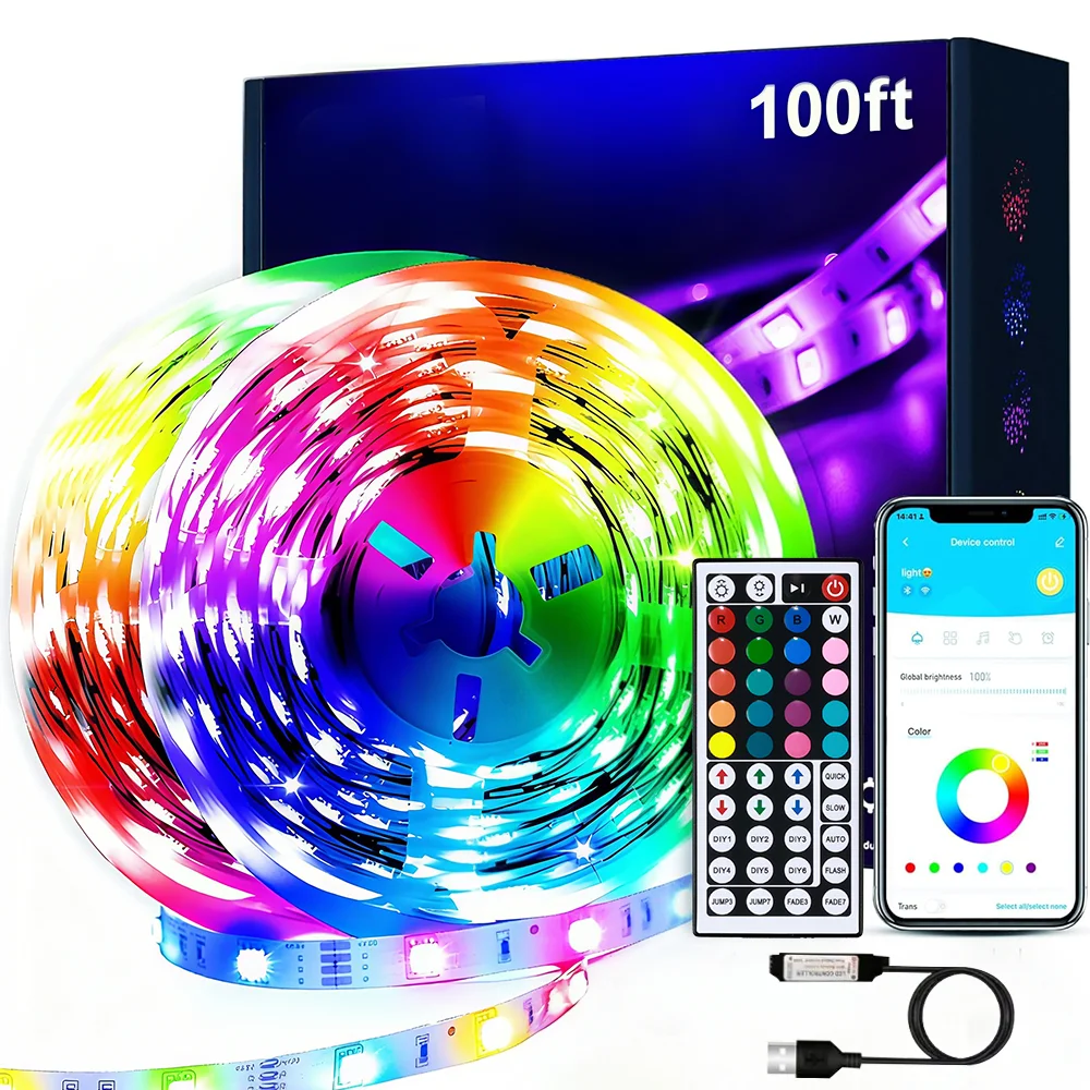 

RU 1-20M 5V USB ALEXA LED Strip Light SMD 5050 5V RGB Flexible LED Strip ALEXA APP Control Color Change For TV background