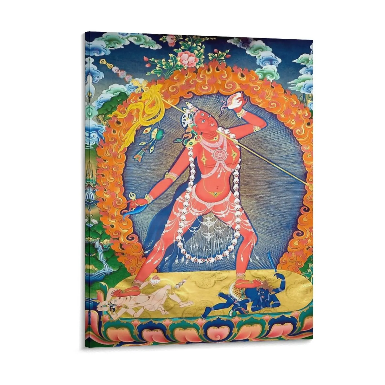 

Vajrayogini Canvas Painting Retro Printing Bar Cave Pub Customize Framed Wall Painting