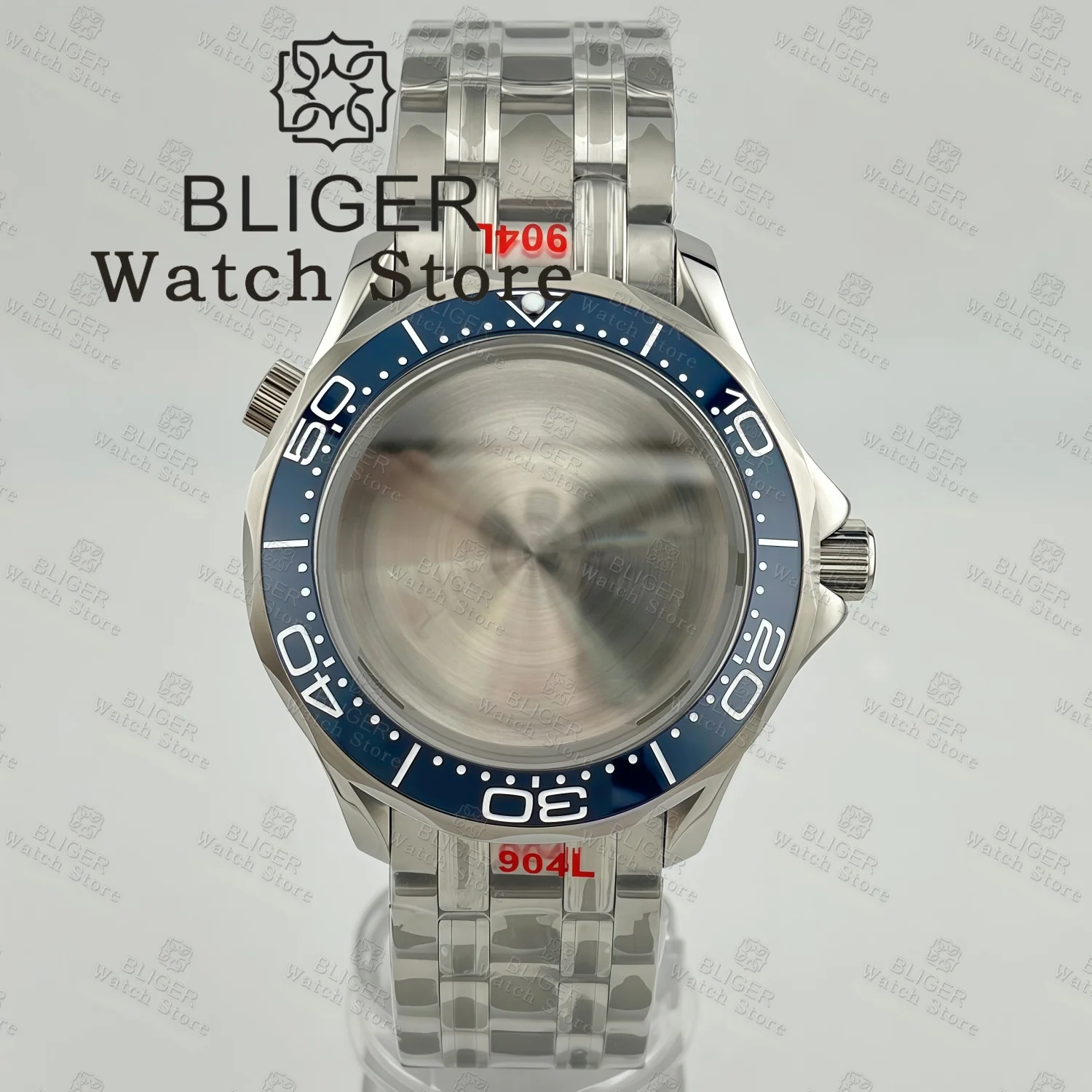 BLIGER 41MM NH35 Diver Watch Case With Stainless Bracelet Sapphire Glass Waterproof For NH34 NH35 NH36 ETA2824 PT5000 Movement