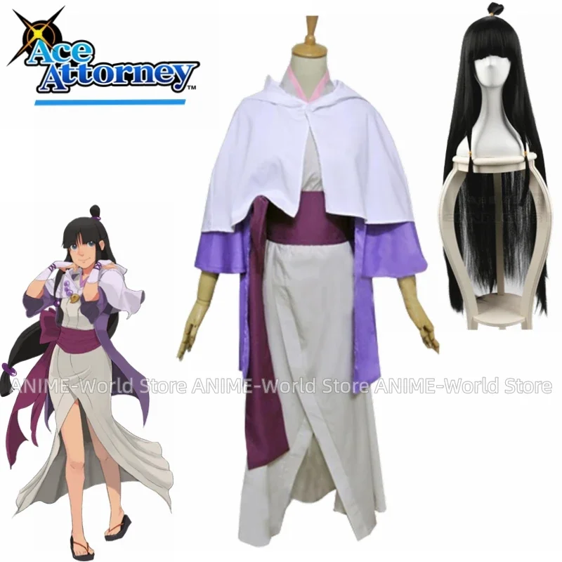 

New Style Phoenix Wright Ace Attorney Maya Fey Cosplay Costume Wig Adult Halloween Suit