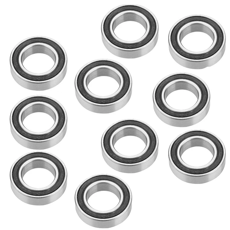 

10Pcs 15267-2RS Rubber Sealed Deep Groove Ball Bearing 15X26x7mm Sealed Radial Ball Ring Bicycle Bottom Hub Bearing