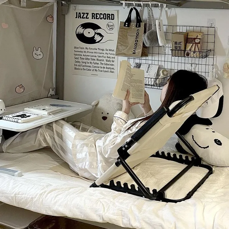 Bed Back Chair Lazy Recliner Dormitory Student Sofa Bedroom Bay Window Cushion Tatami Mat 8 Adjustable Levels