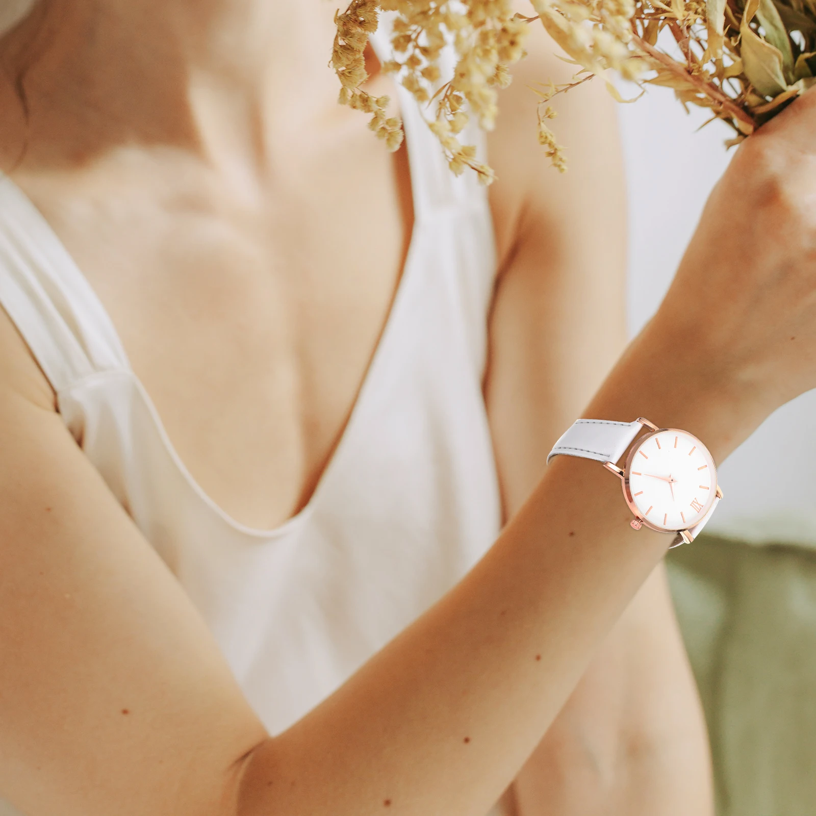 

Ladies Quartz Watches Decorative Wear resistant Delicate Wrist Watch Female Accessory Stainless Steel Portable