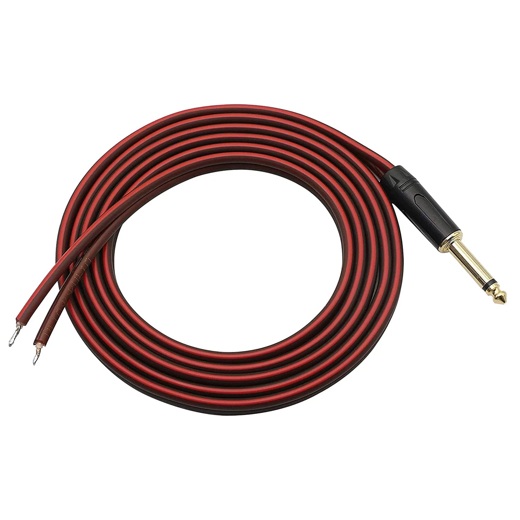 Masculino Adaptador Mono para Speaker Bare Wire Cabo de Áudio Open End Banhado a Ouro Ofc Hifi ts 635 Milímetros