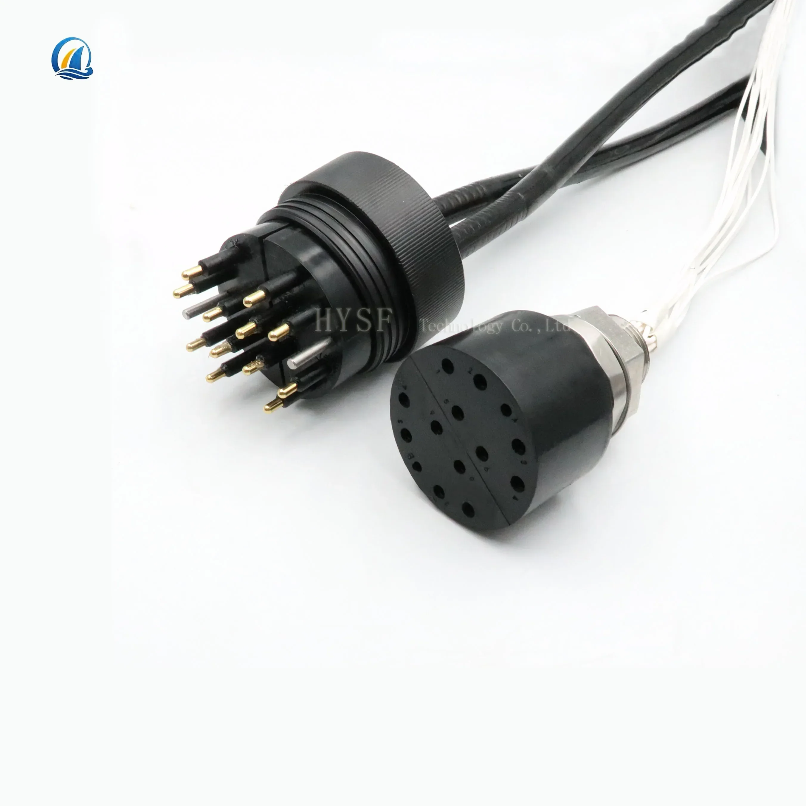 

12 core 2-petal watertight connector multi-core split deep water connector male female pair plug