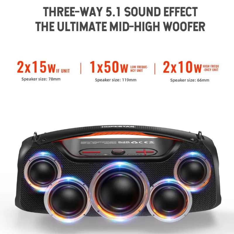 Altavoz bluetooth inalámbrico portátil para exteriores