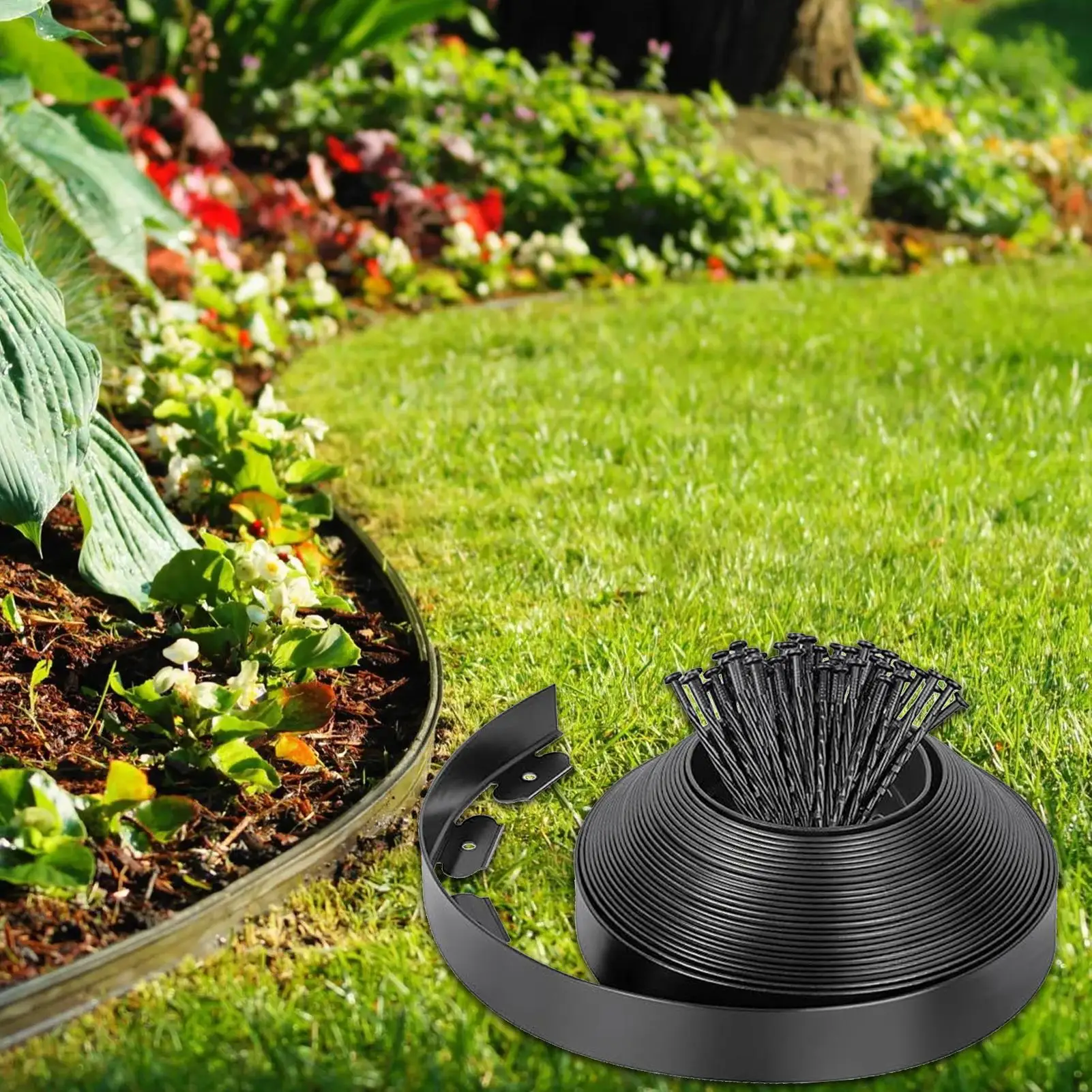 Landscape Edging Decorative Gardening Fence Border Landscape Edging Border With 30 Spikes For Flower Beds Yard Paver Playground
