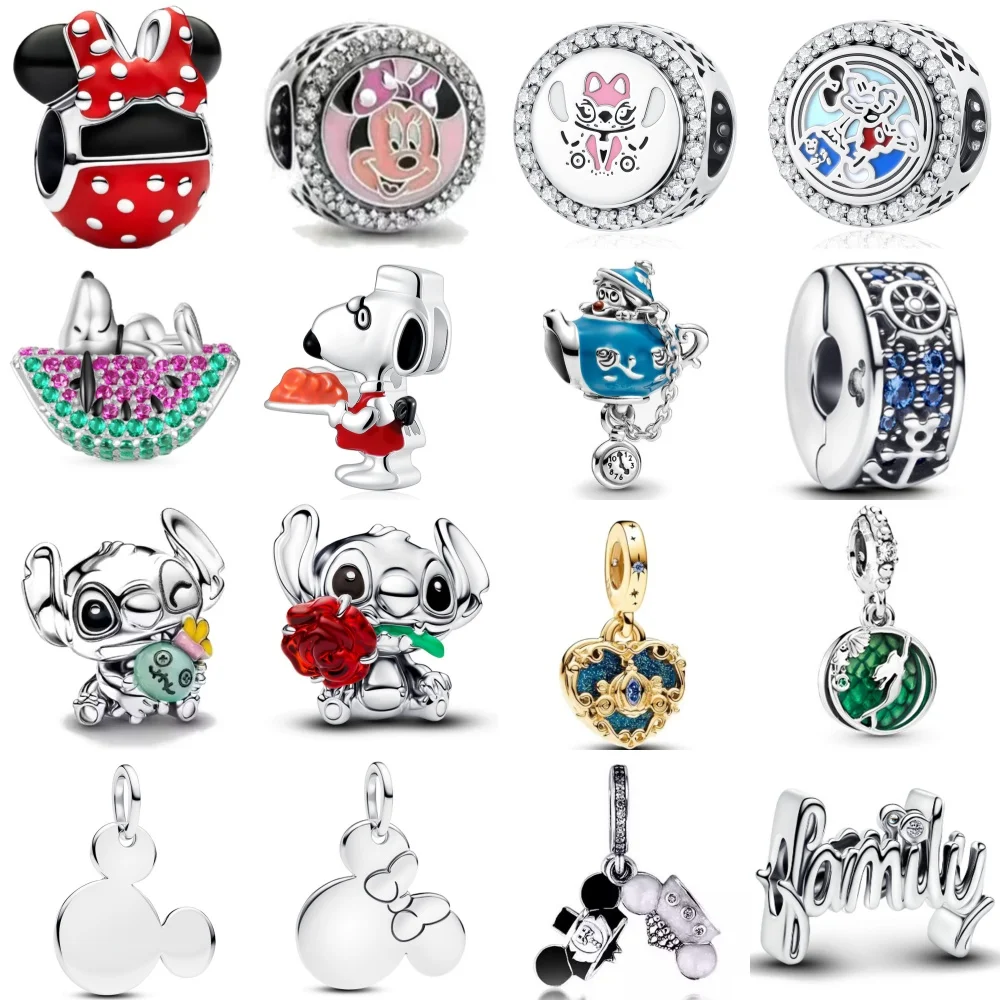 925 Silver,Cartoon Animal Image,Character Pendant Original Bracelet DIY Accessories, Rings, Earrings, Necklaces,Charm Jewelry view 6