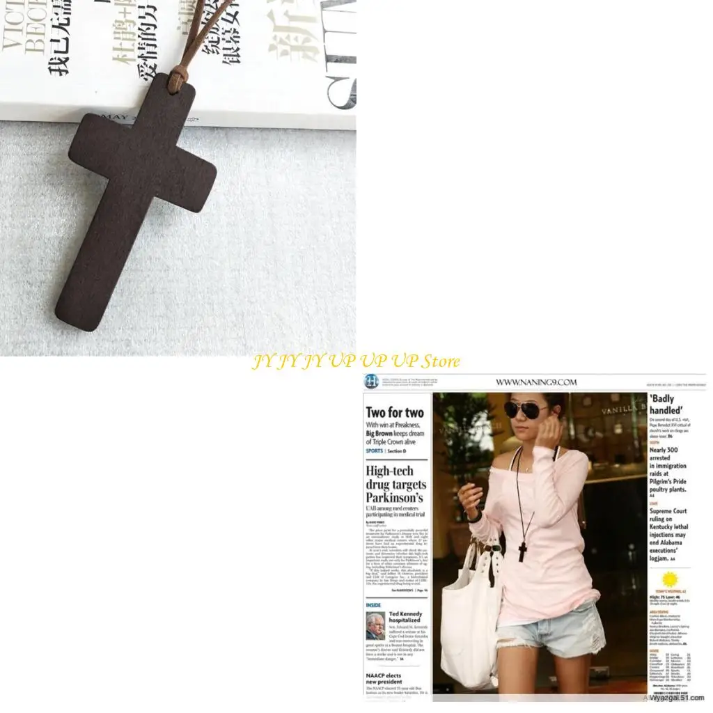 

Jesus for Cross Crucifix Necklace Pendant Plain Wooden for Men Women Children Kids Boy Girl Gift Car Rearview Mirror Pen