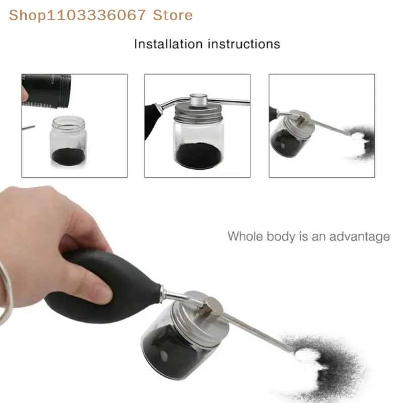 【HLS】Refillable Talcum Powder Spray Bottle 1Pcs Hair Salon Powder Blower for Hair Fiber Root Cover Up Barber Supplies
