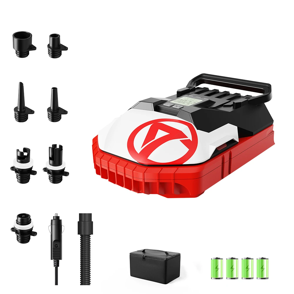 

Беспроводной насос Gicle 120W 4кг 22 PSI, 12В, перезаряжаемый, двухступенчатый, с автоотключением, из стабильного ABS-материала, для надувных SUP-досок, падлбордов и каяков