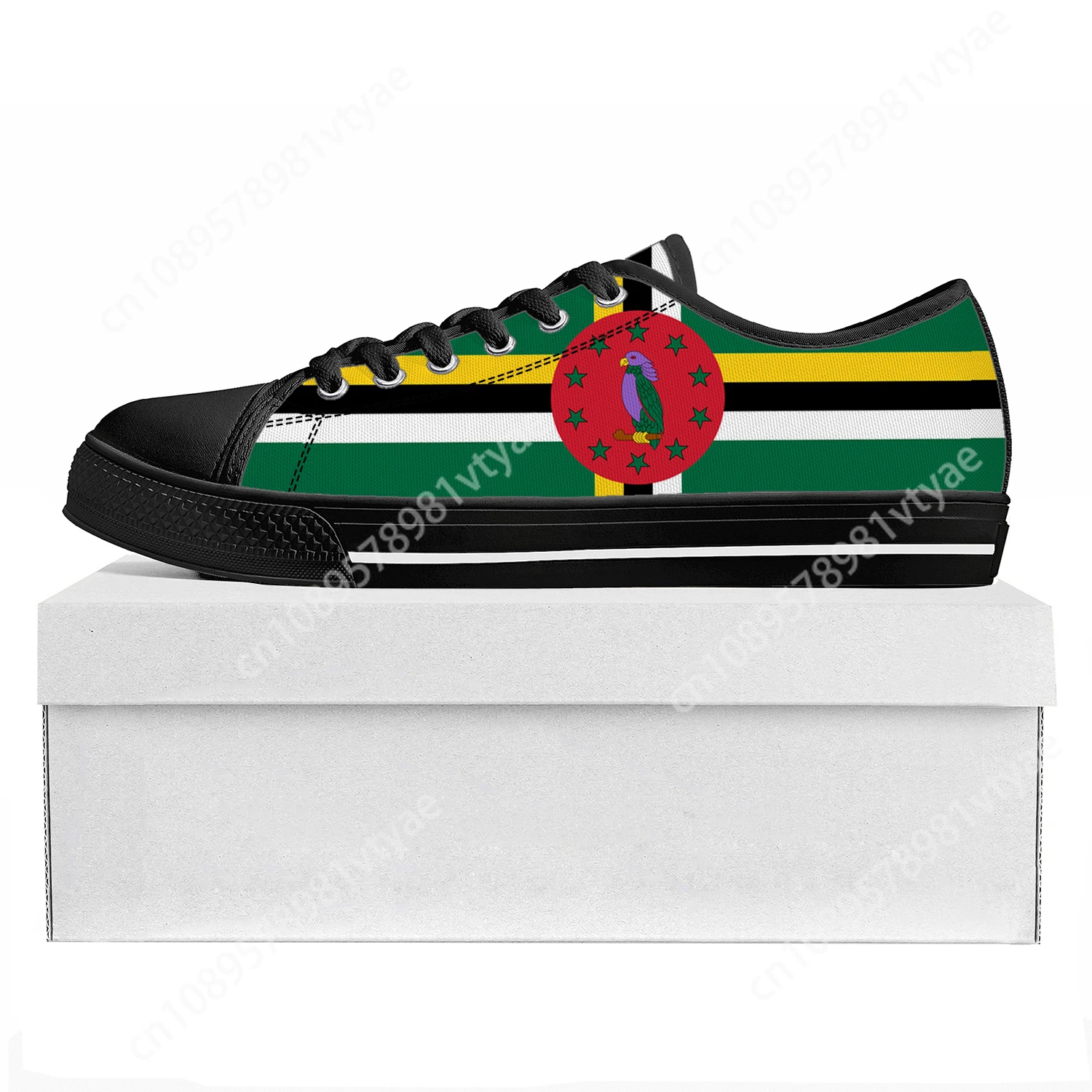 

Commonwealth of Dominica Flag Low Top High Quality Sneakers Mens Womens Teenager Canvas Sneaker Prode Couple Shoes Custom Shoe