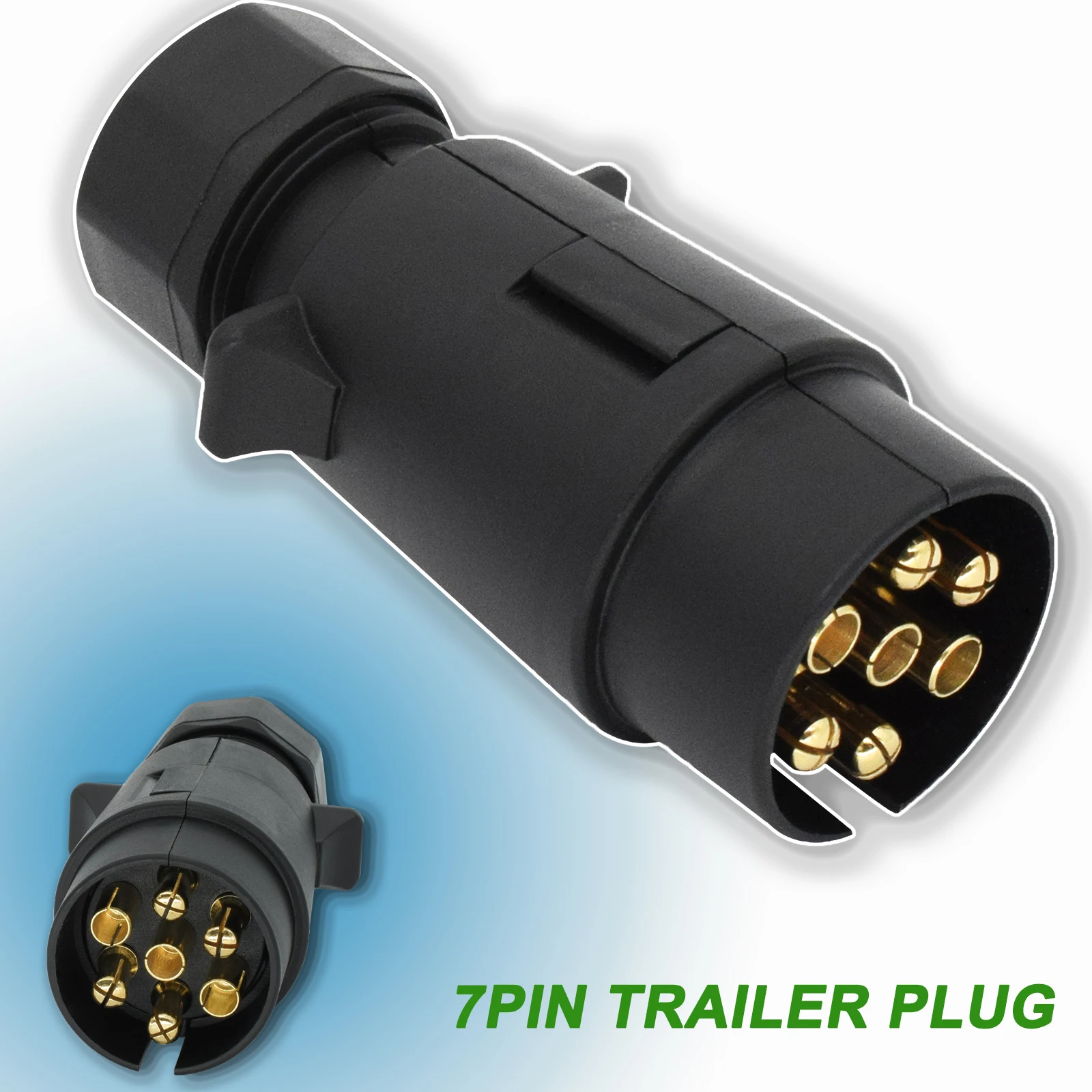 Electric Trailer Plug 7 Pin 12V Wiring Connector Adapter Caravan Boat Horse Box Trailer Lights Socket Plugs Car Accessories