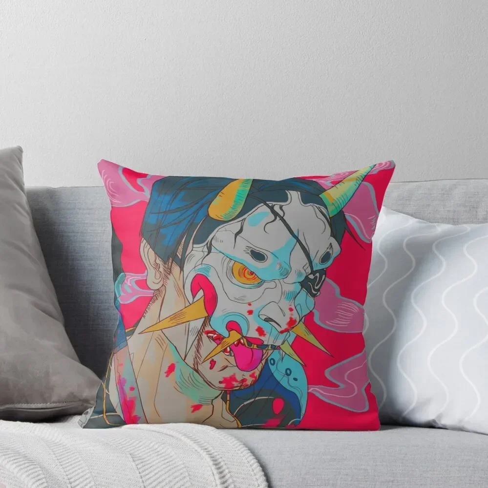 Hannya Man Throw Pillow pillow cover luxury Marble Cushion Cover Christmas Pillow Covers Sitting Cushion