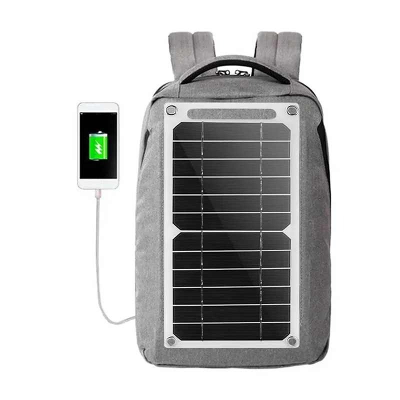 ABLL-Solar Panel With USB Waterproof Outdoor Hiking And Camping Portable Battery Mobile Phone Charging Bank