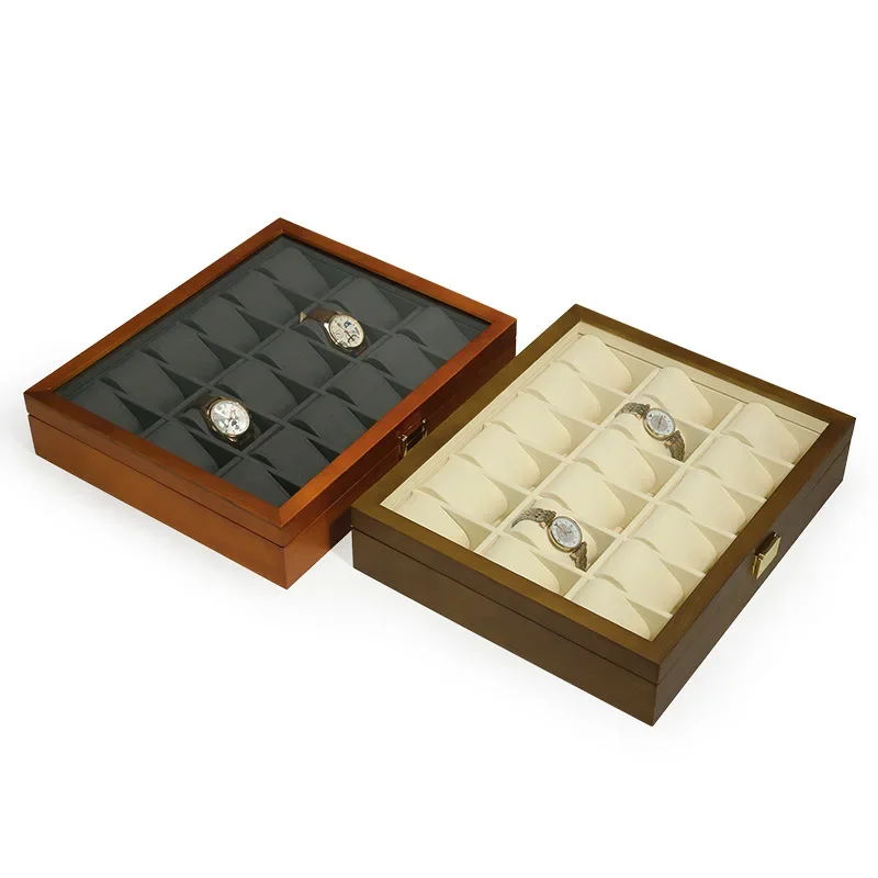

Watch display tray, 18-position with lid, dust-proof watch storage display tray