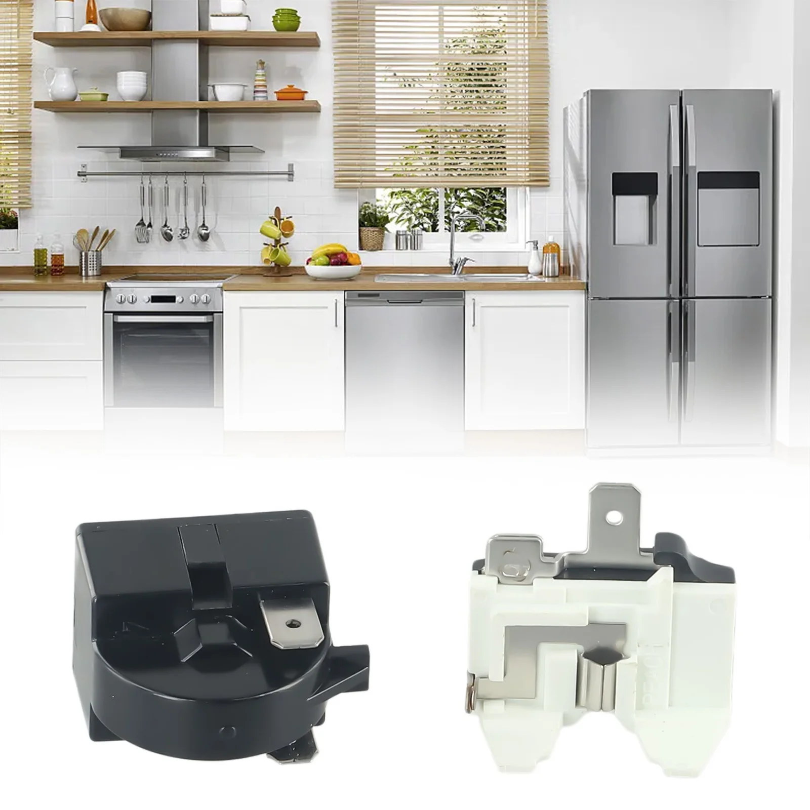 for refrigerator Motor Start Relay 12 Pin 15 Ohm Plus 1/6HP Compressor Overload Protector for Effective Appliance Protection
