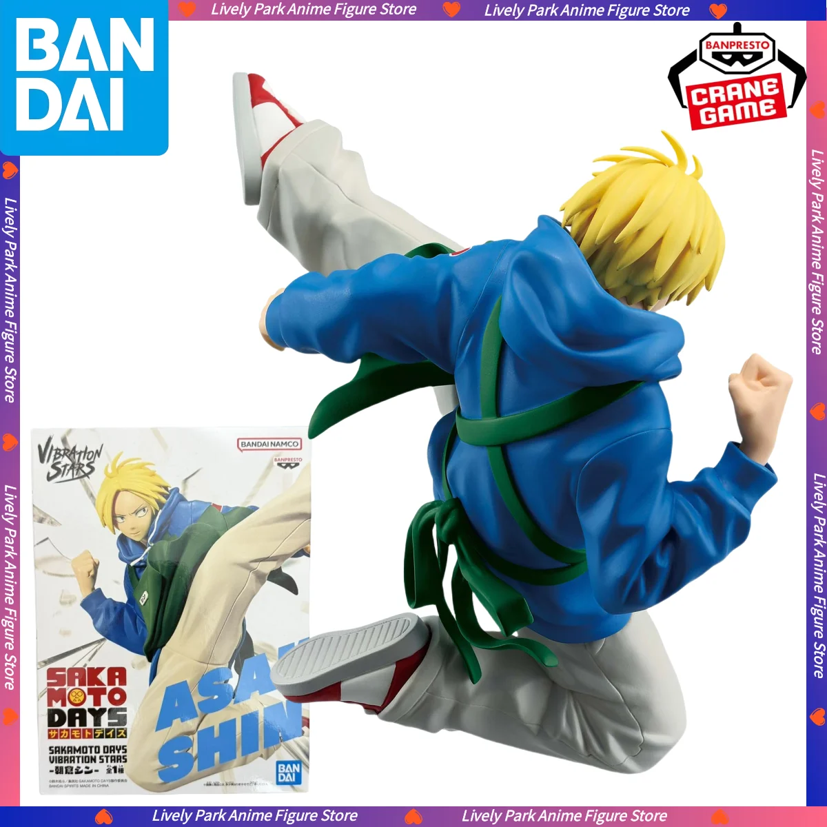 

In Stock BANDAI Original Genuine SAKAMOTO DAYS VIBRATION STARS Shin Asakura Anime Figures Model Statue Collectible Festival Gift