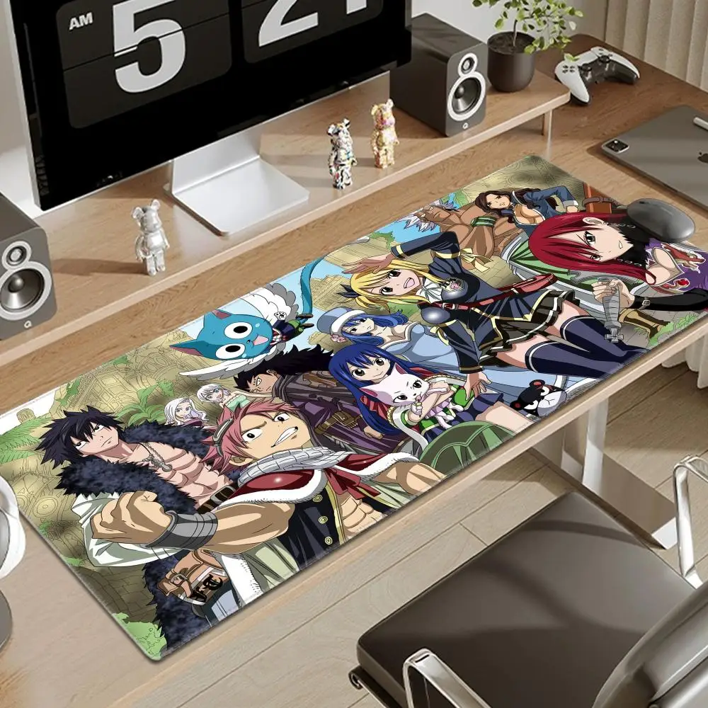 Anime Large Gaming Mousepad Gamer Computer Big Mouse Mat Locking Edge Speed RubberMouse Pad Gamer Keyboard Desk Mat Fairy Tail