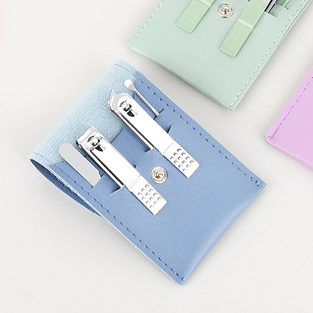 

Carbon Steel 3 Set Nail Clippers Kit for Women Portable Storage Case Travel Nail Care Tools Manicure Set