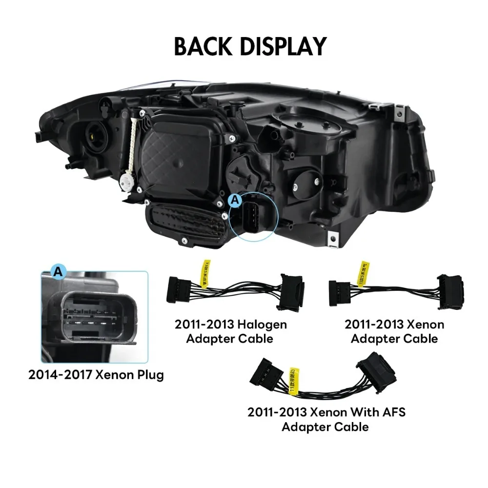 

HETOP F10 F18 Headlight 2010-2017 Dual Color Head Lamp Modified 5Series Lens Style Upgrade LED DRL Lamp Ikon Style for