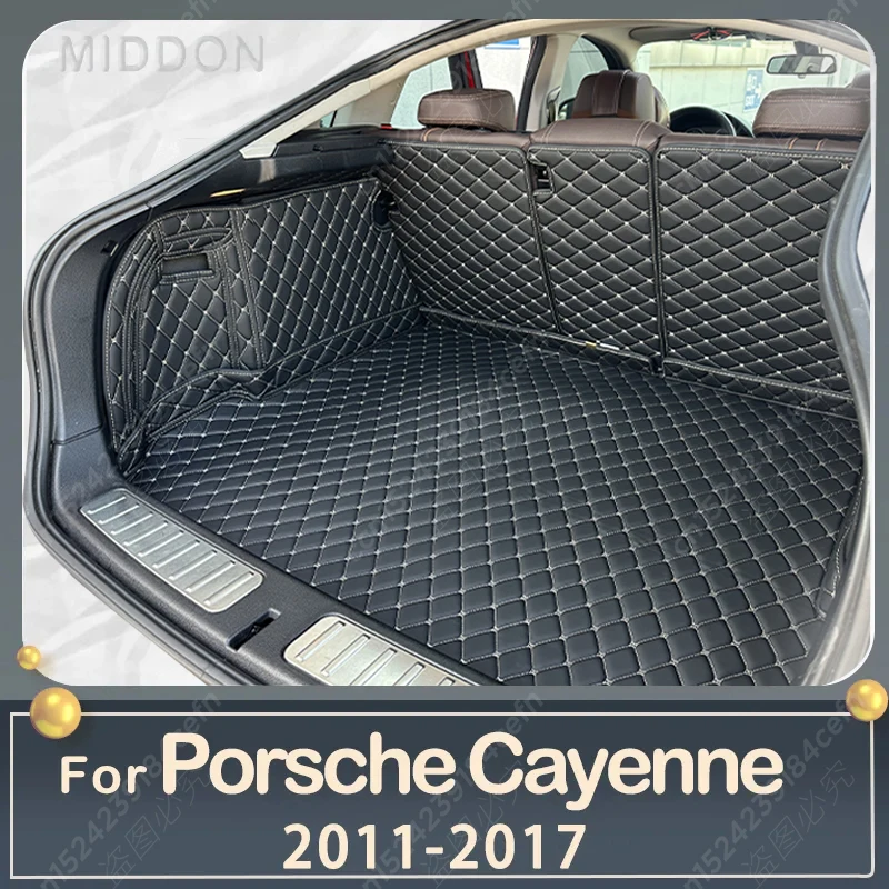 

Car trunk mat for Porsche Cayenne 2011 2012 2013 2014 2015 2016 2017 cargo liner carpet interior accessories cover