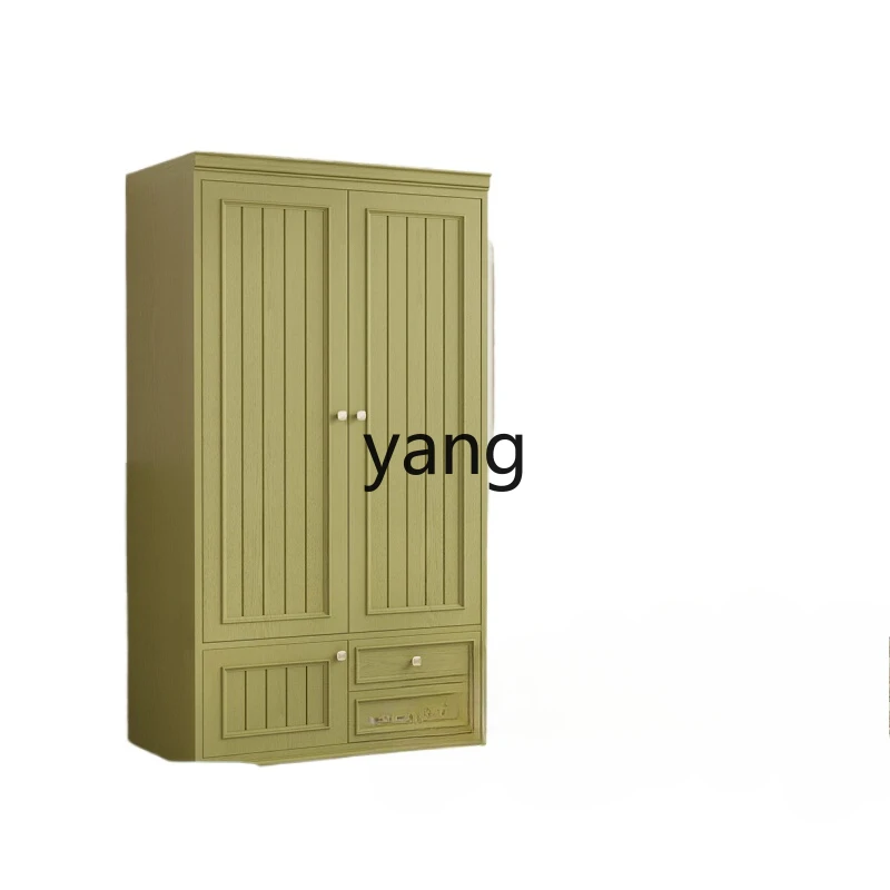 

LTT mustard green wardrobe South East Asia style bedroom hanging wardrobe bedside storage cabinet